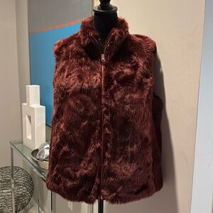 J Crew fur vest